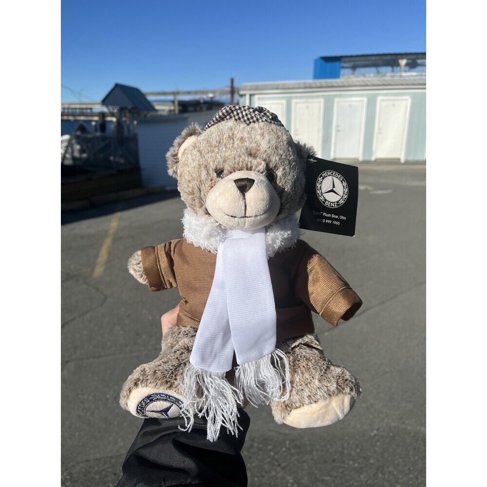 Mercedes-Benz  Teddy Bear 10" Plush(flight jacket/scarf) creature comforts toys